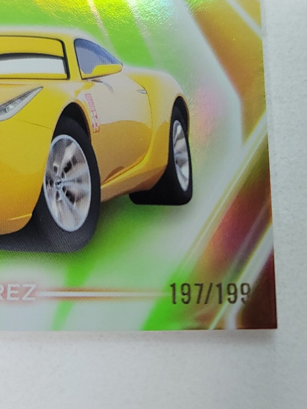 Cruz Ramirez Topps 2026 Disney Neon Holo Parallel Refractor Limited 197/199 - Picture 3 of 4